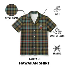 Farquharson Weathered Tartan Crest Hawaiian Shirt