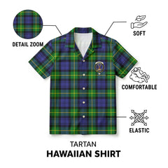 Gordon Modern Tartan Crest Hawaiian Shirt
