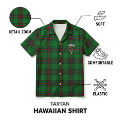Kinloch Tartan Crest Hawaiian Shirt
