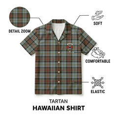 MacLeod of Harris Weathered Tartan Crest Hawaiian Shirt