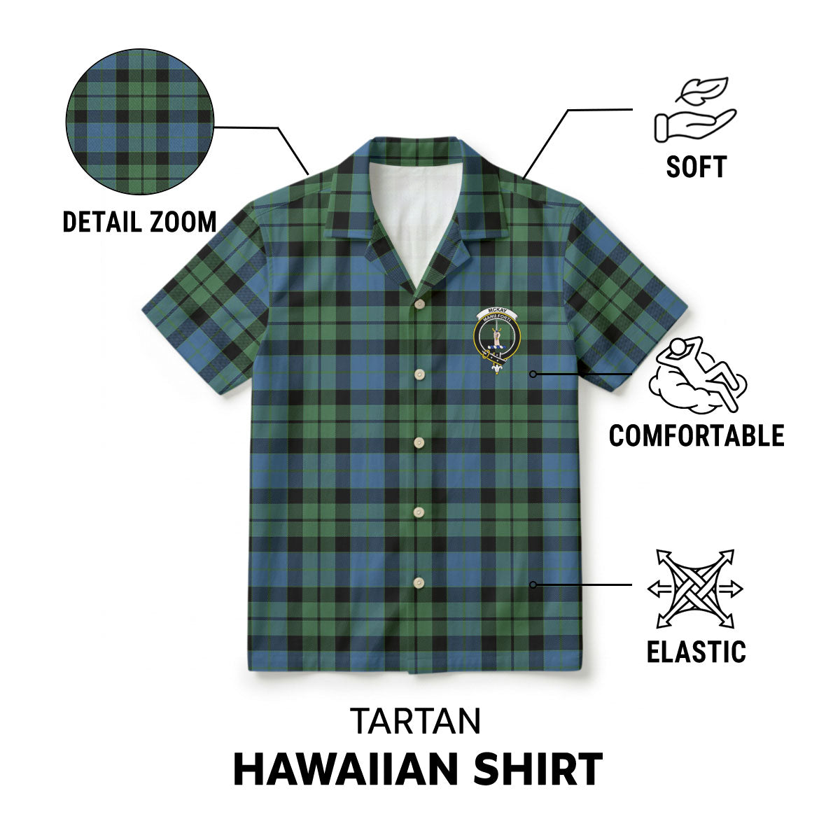 McKay Ancient Tartan Crest Hawaiian Shirt