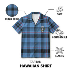 McKay Blue Tartan Crest Hawaiian Shirt