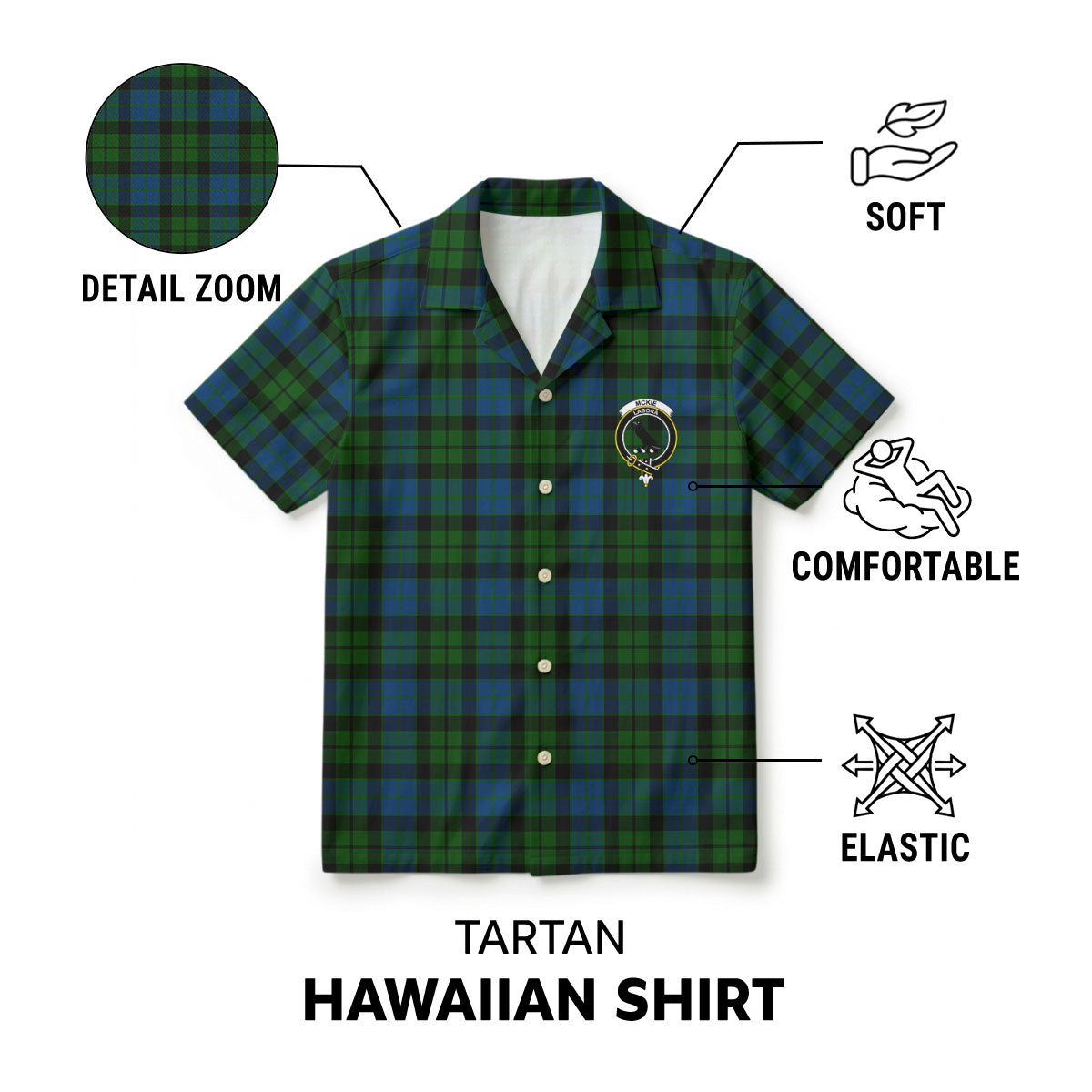 McKie Tartan Crest Hawaiian Shirt