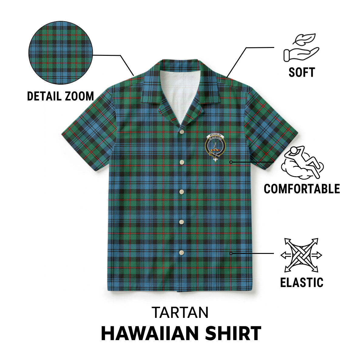 McKinlay Ancient Tartan Crest Hawaiian Shirt