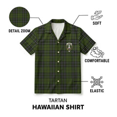 McLean Hunting Tartan Crest Hawaiian Shirt