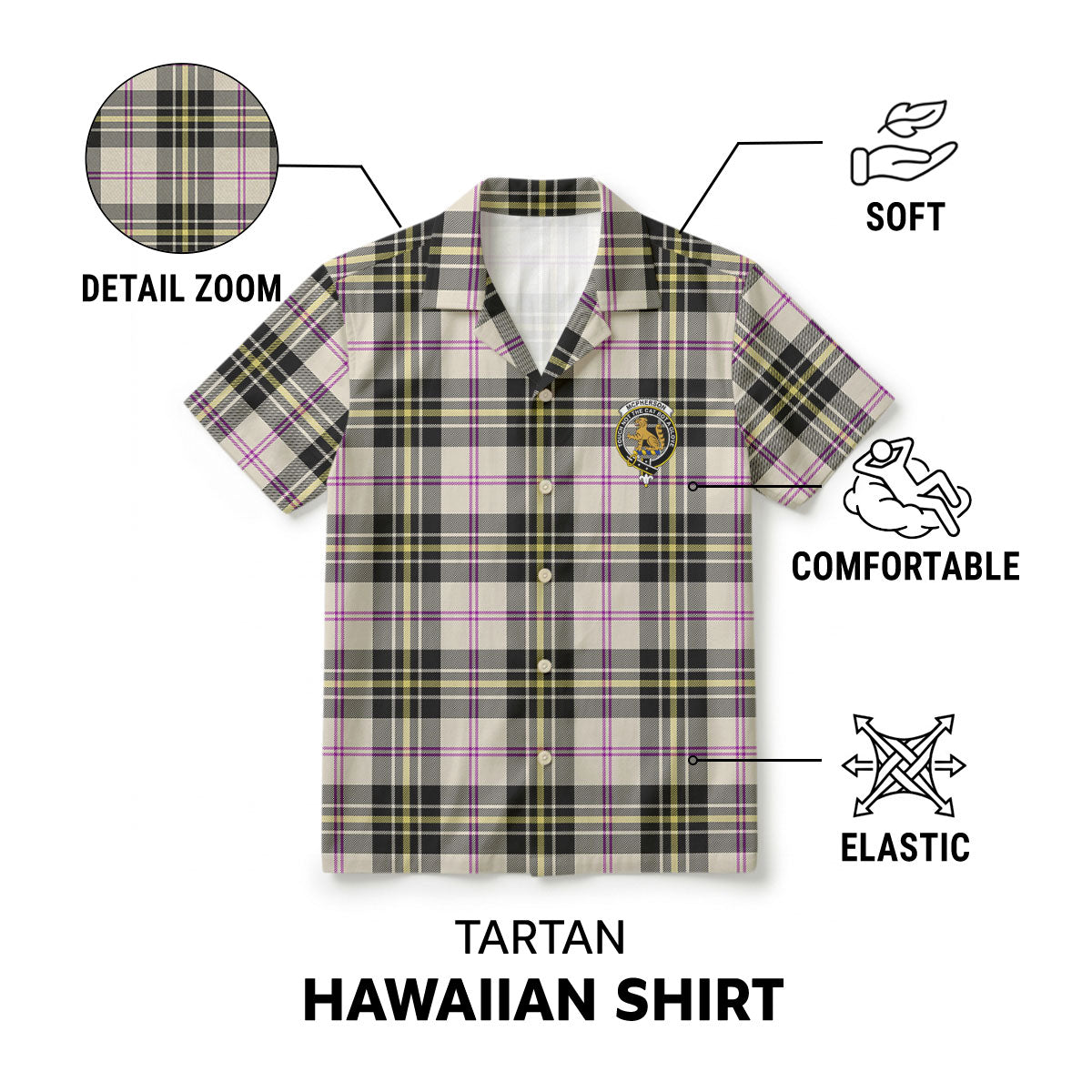 McPherson Dress Ancient Tartan Crest Hawaiian Shirt