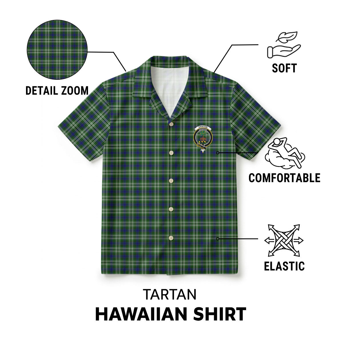 Swinton Tartan Crest Hawaiian Shirt