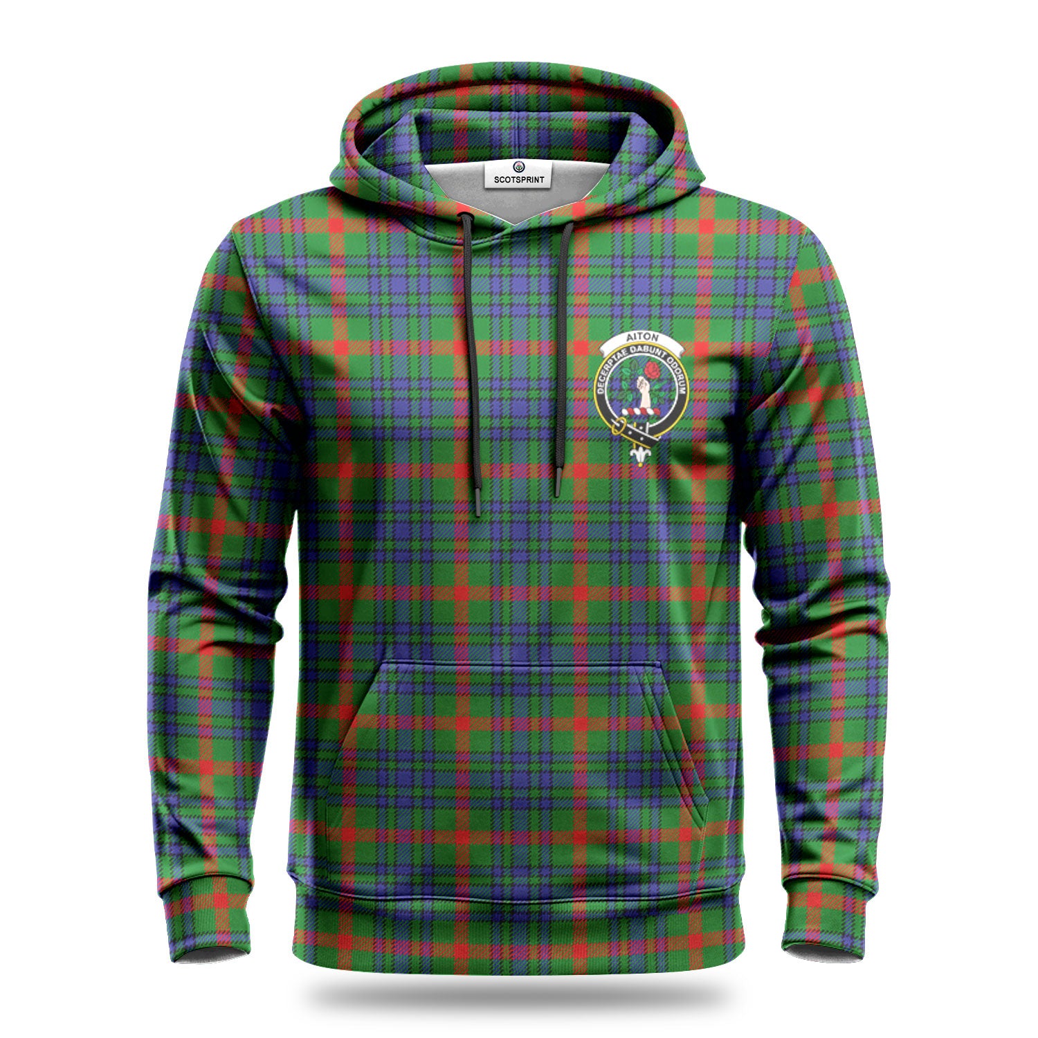 Aiton Tartan Crest Hoodie