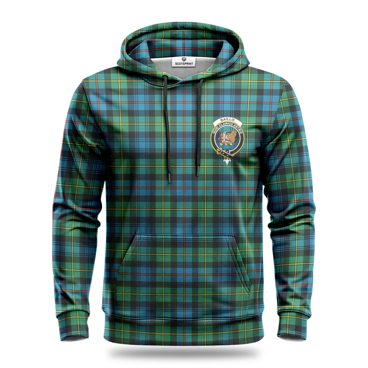 Baillie Ancient Tartan Crest Hoodie