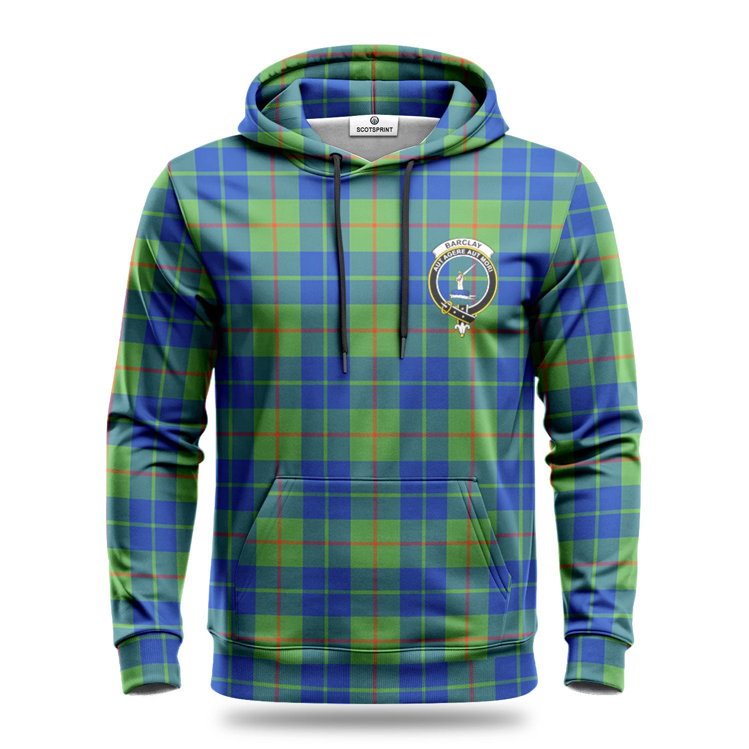 Barclay Hunting Ancient Tartan Crest Hoodie