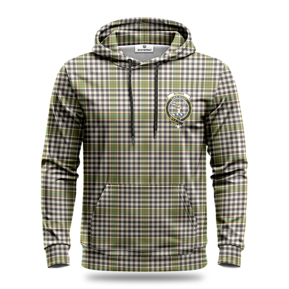 Burns Check Tartan Crest Hoodie