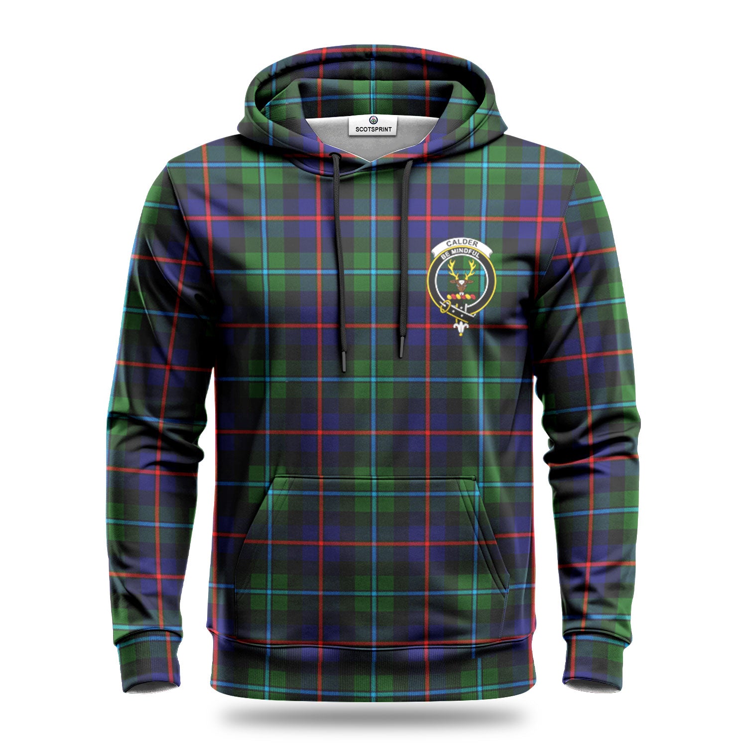 Calder Tartan Crest Hoodie