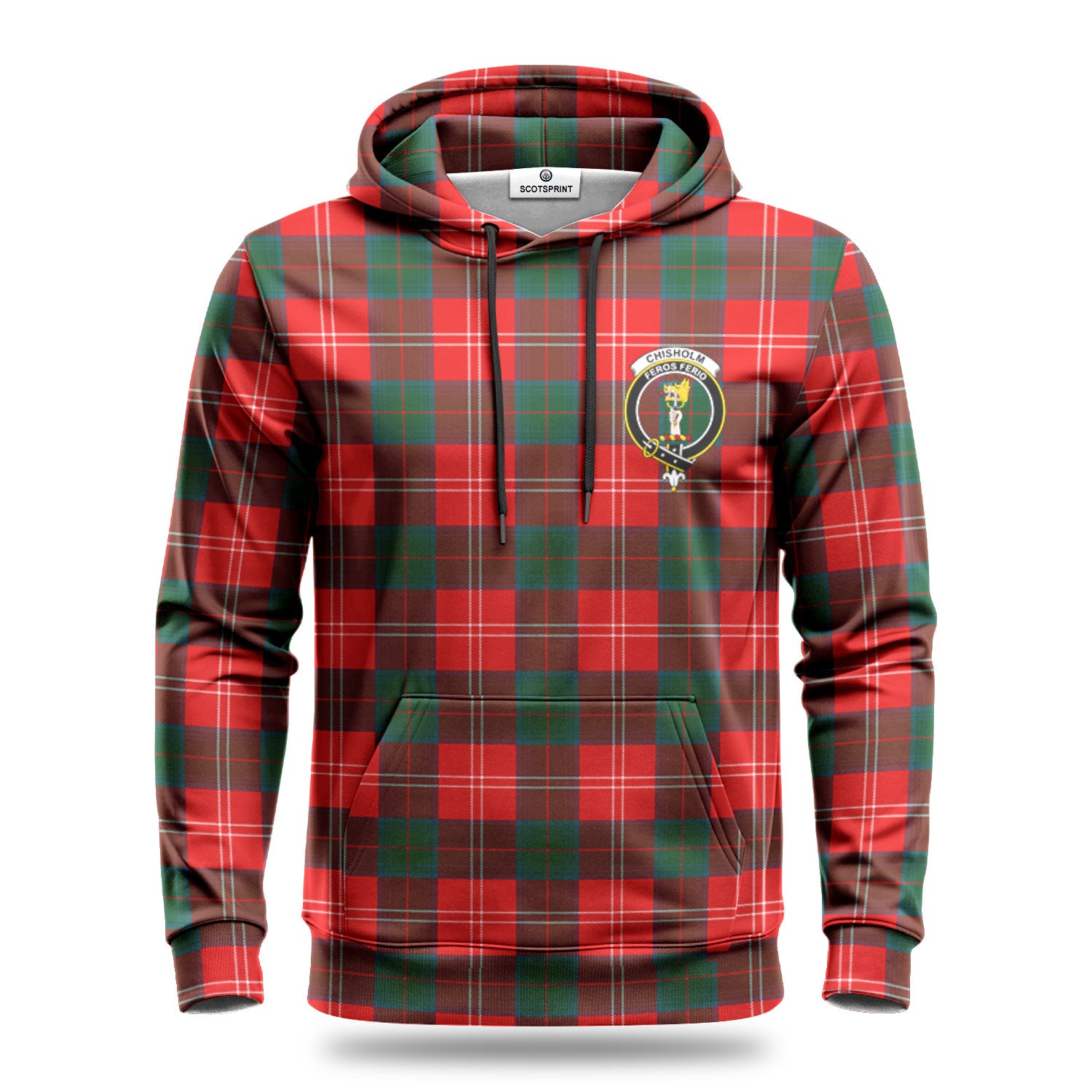 Chisholm Modern Tartan Crest Hoodie