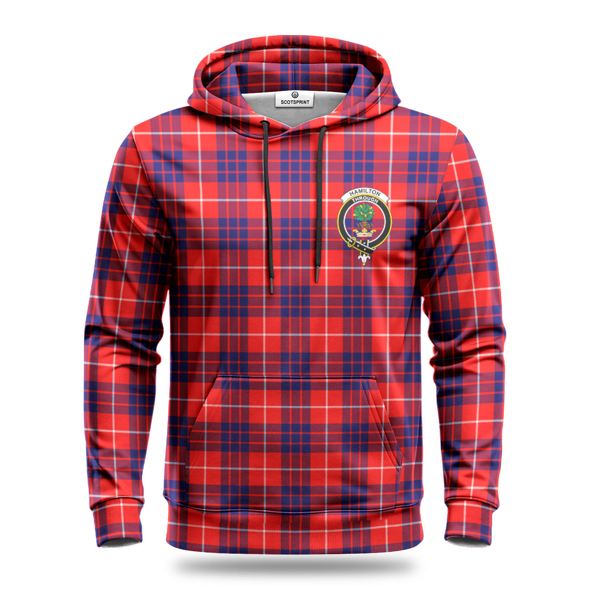 Hamilton Modern Tartan Crest Hoodie