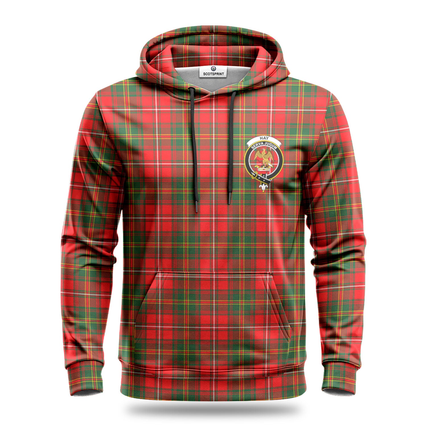 Hay Modern Tartan Crest Hoodie