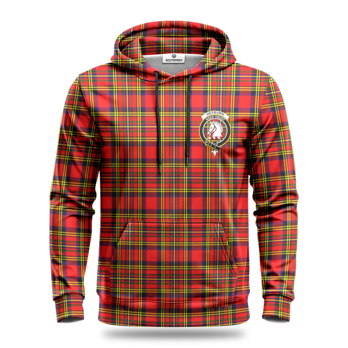 Hepburn Tartan Crest Hoodie