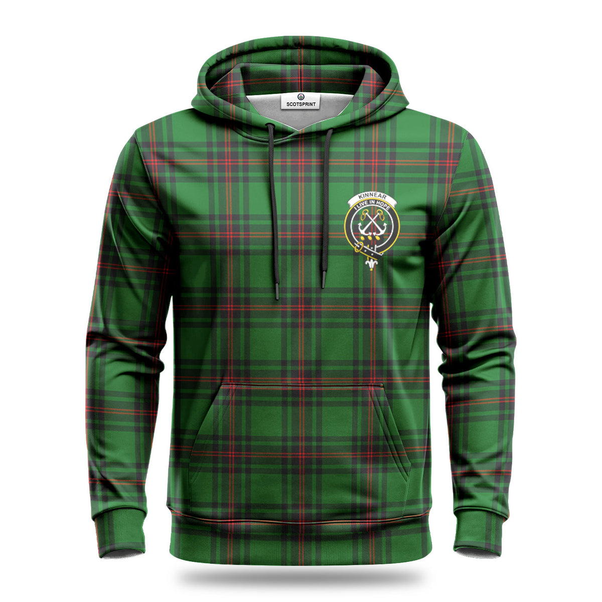 Kinnear Tartan Crest Hoodie