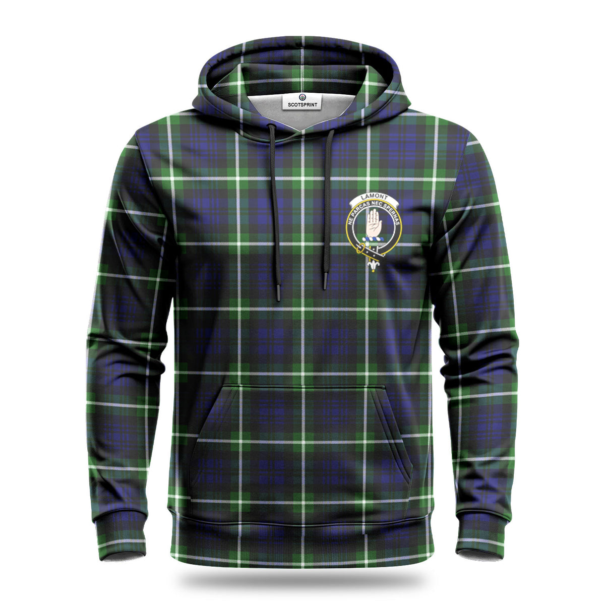 Lamont Modern Tartan Crest Hoodie