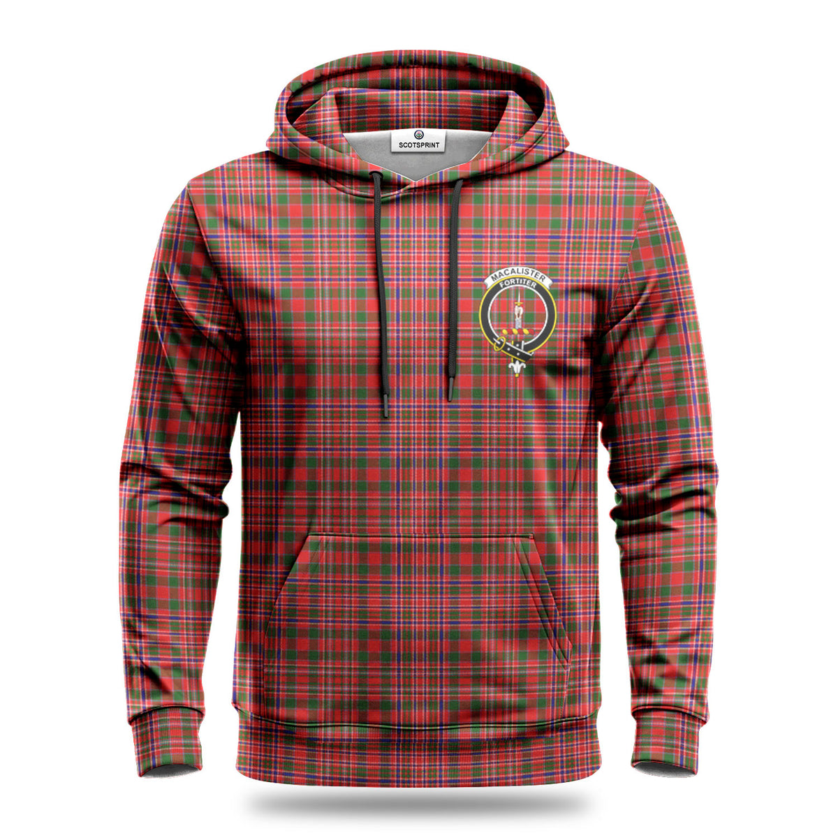 MacAlister Modern Tartan Crest Hoodie