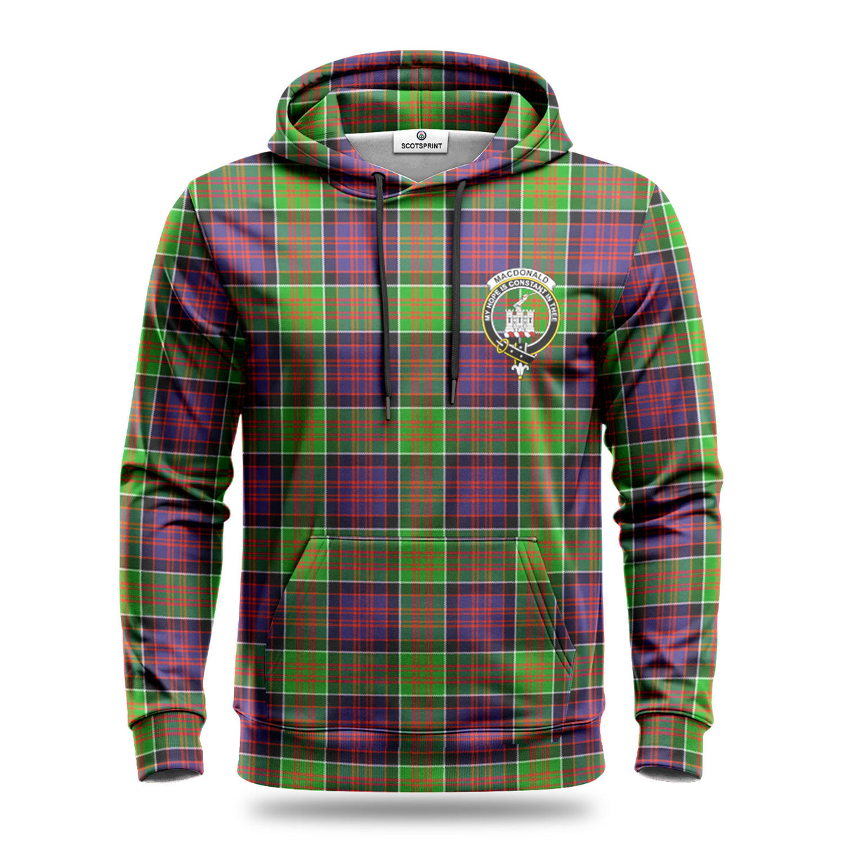 MacDonald (Clan Ranald) Tartan Crest Hoodie