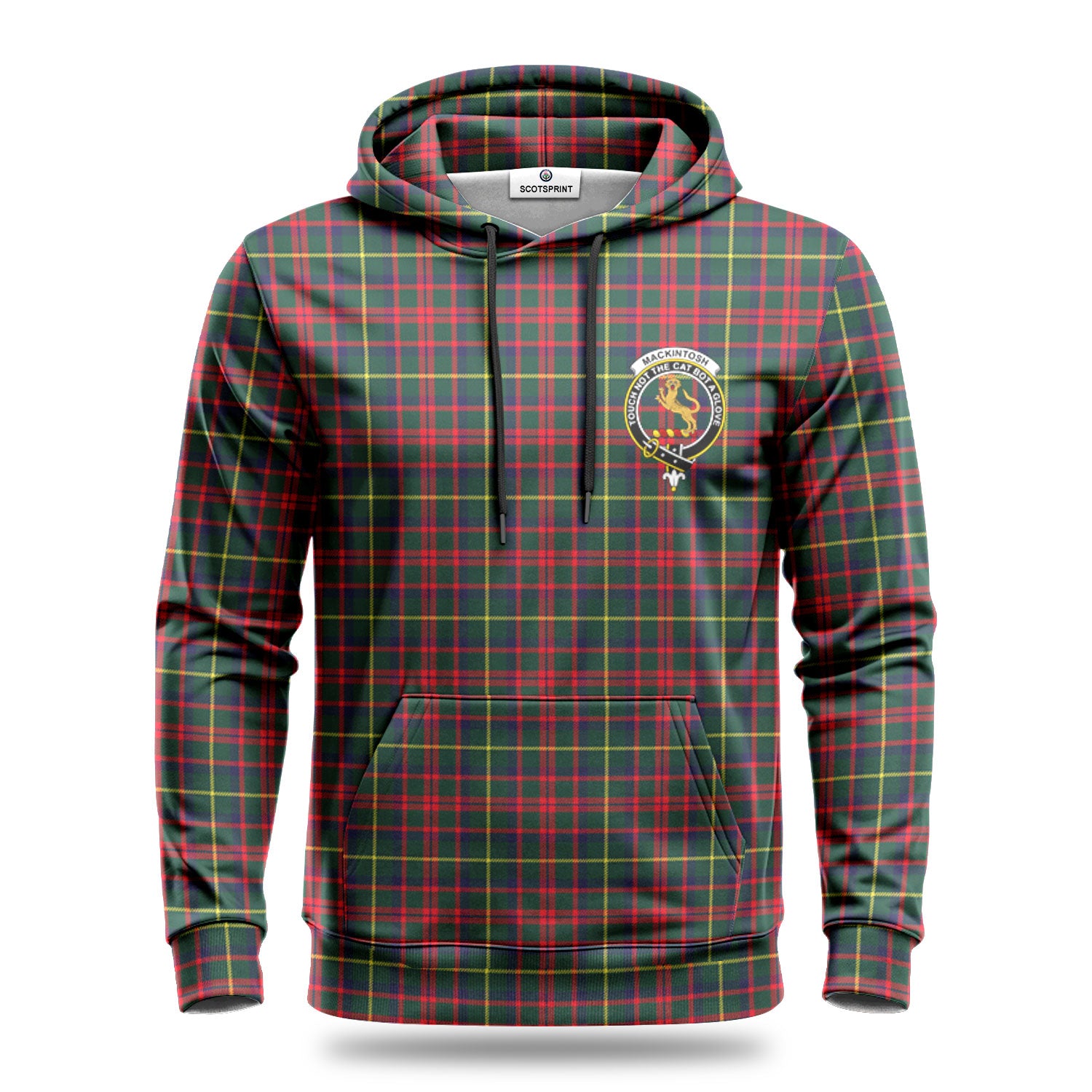 MacKintosh Hunting Modern Tartan Crest Hoodie