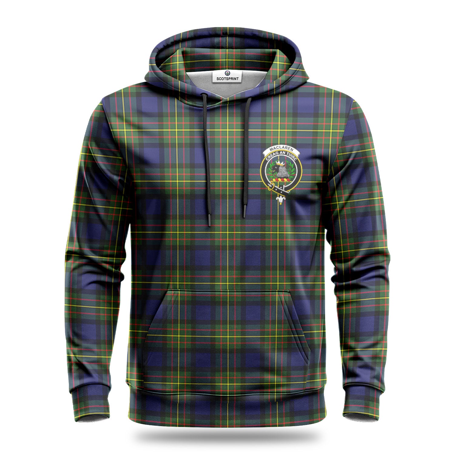 MacLaren Modern Tartan Crest Hoodie