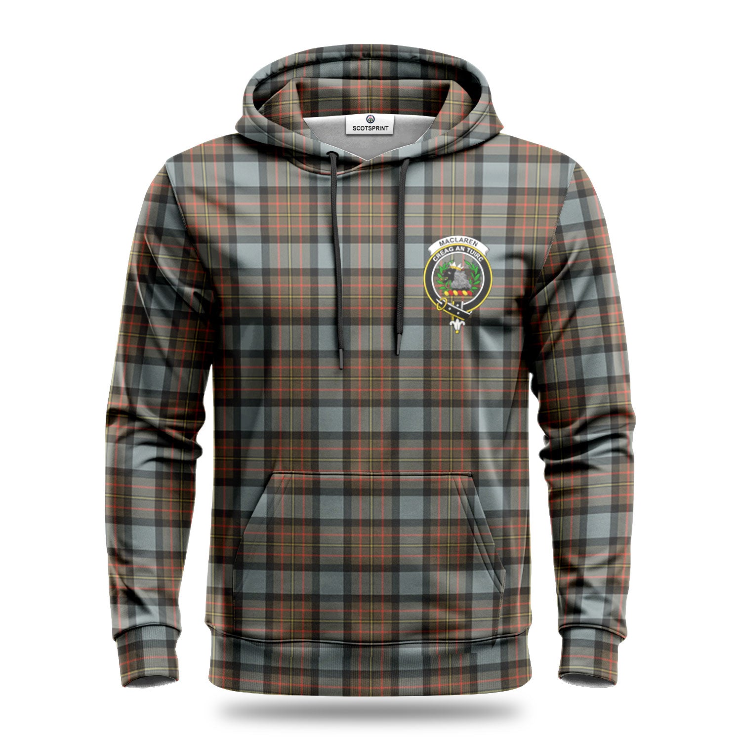 MacLaren Weathered Tartan Crest Hoodie