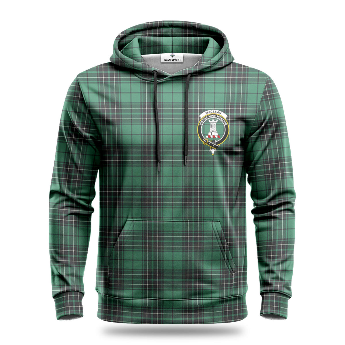 MacLean Hunting Ancient Tartan Crest Hoodie