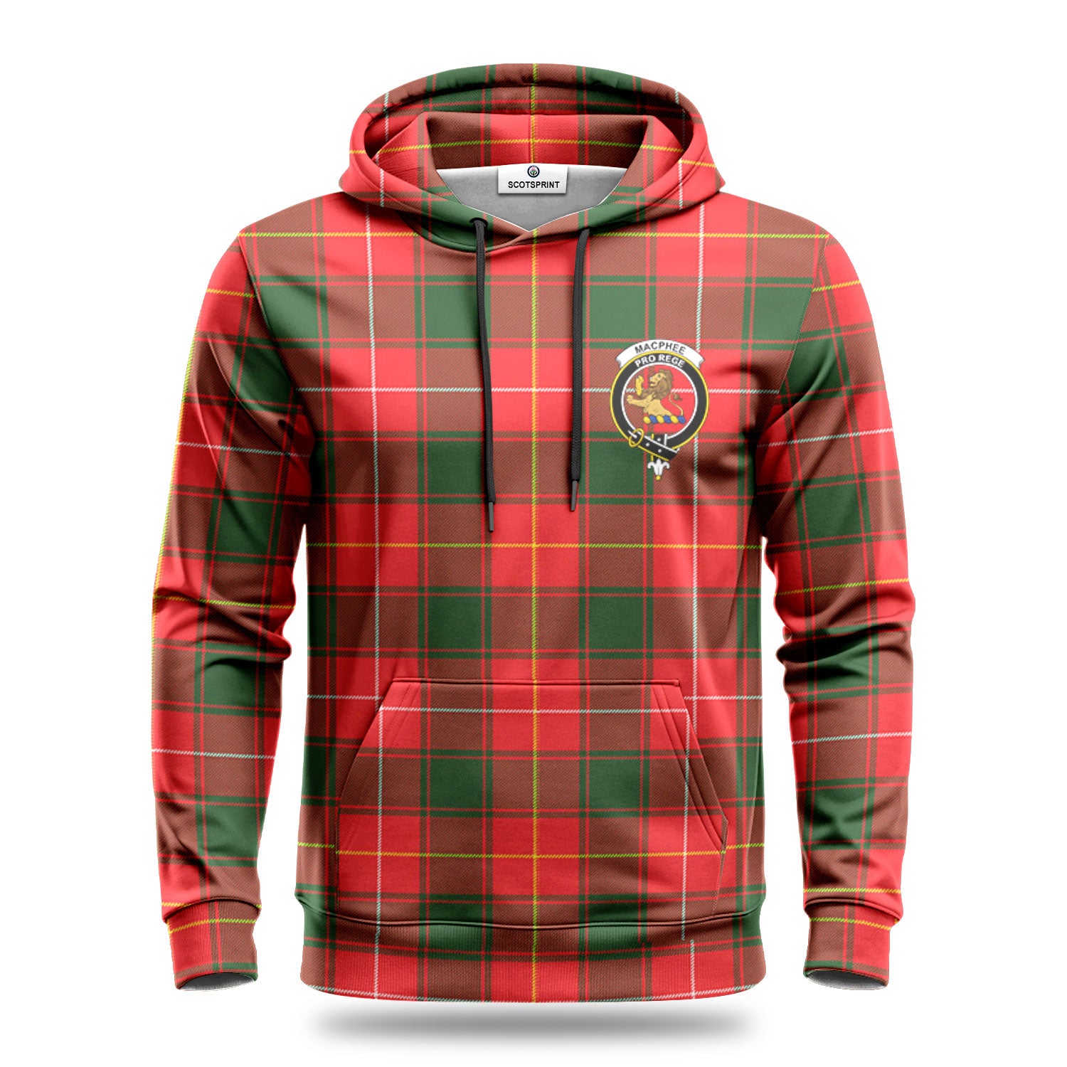 MacPhee Modern Tartan Crest Hoodie