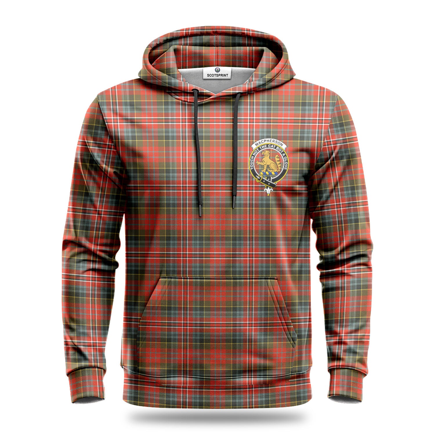 MacPherson Weathered Tartan Crest Hoodie