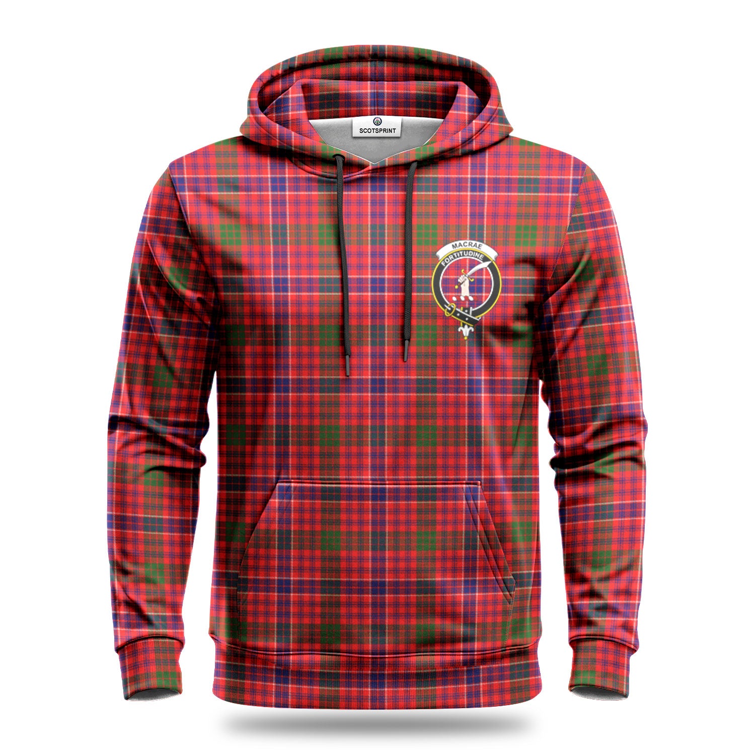 MacRae Modern Tartan Crest Hoodie