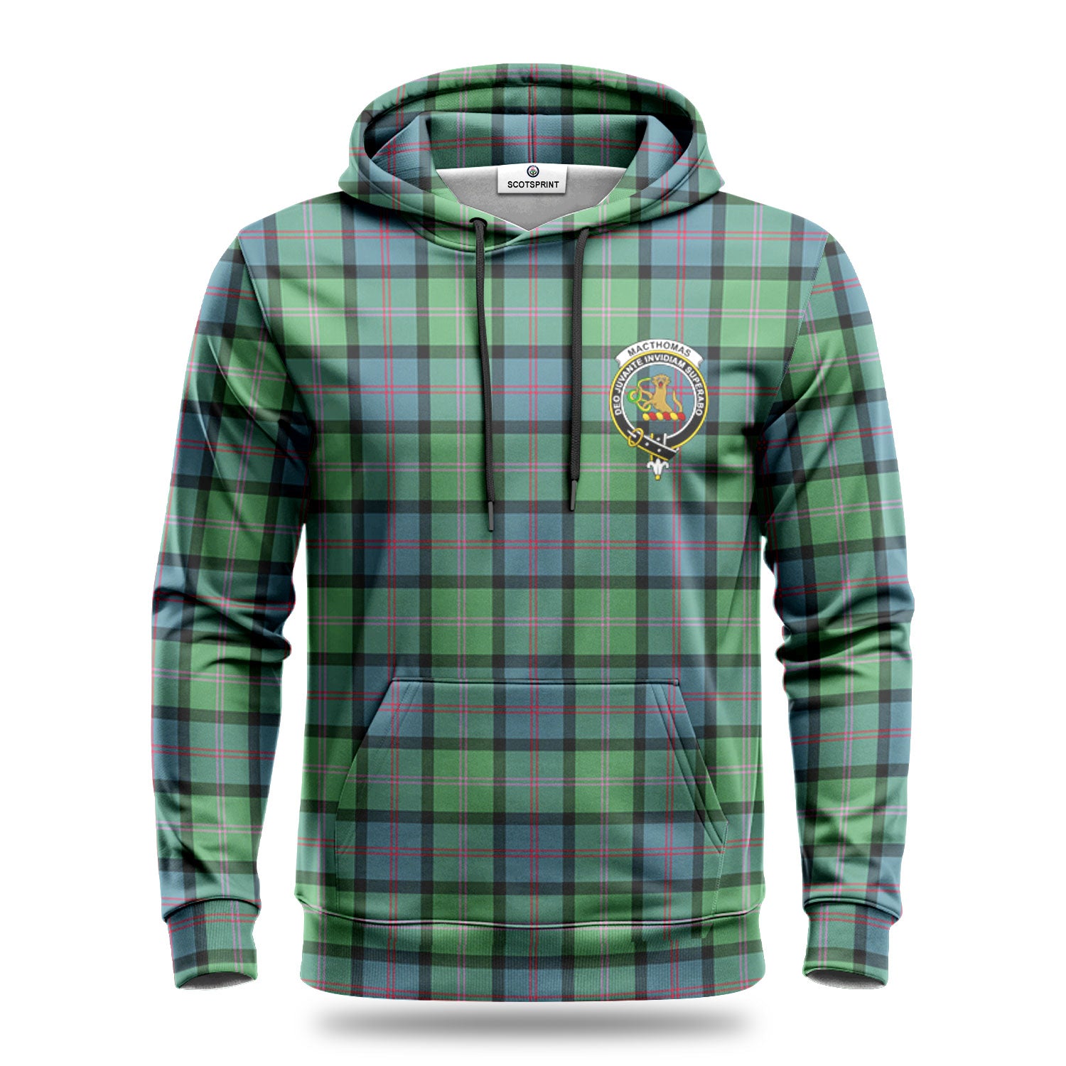 MacThomas Ancient Tartan Crest Hoodie