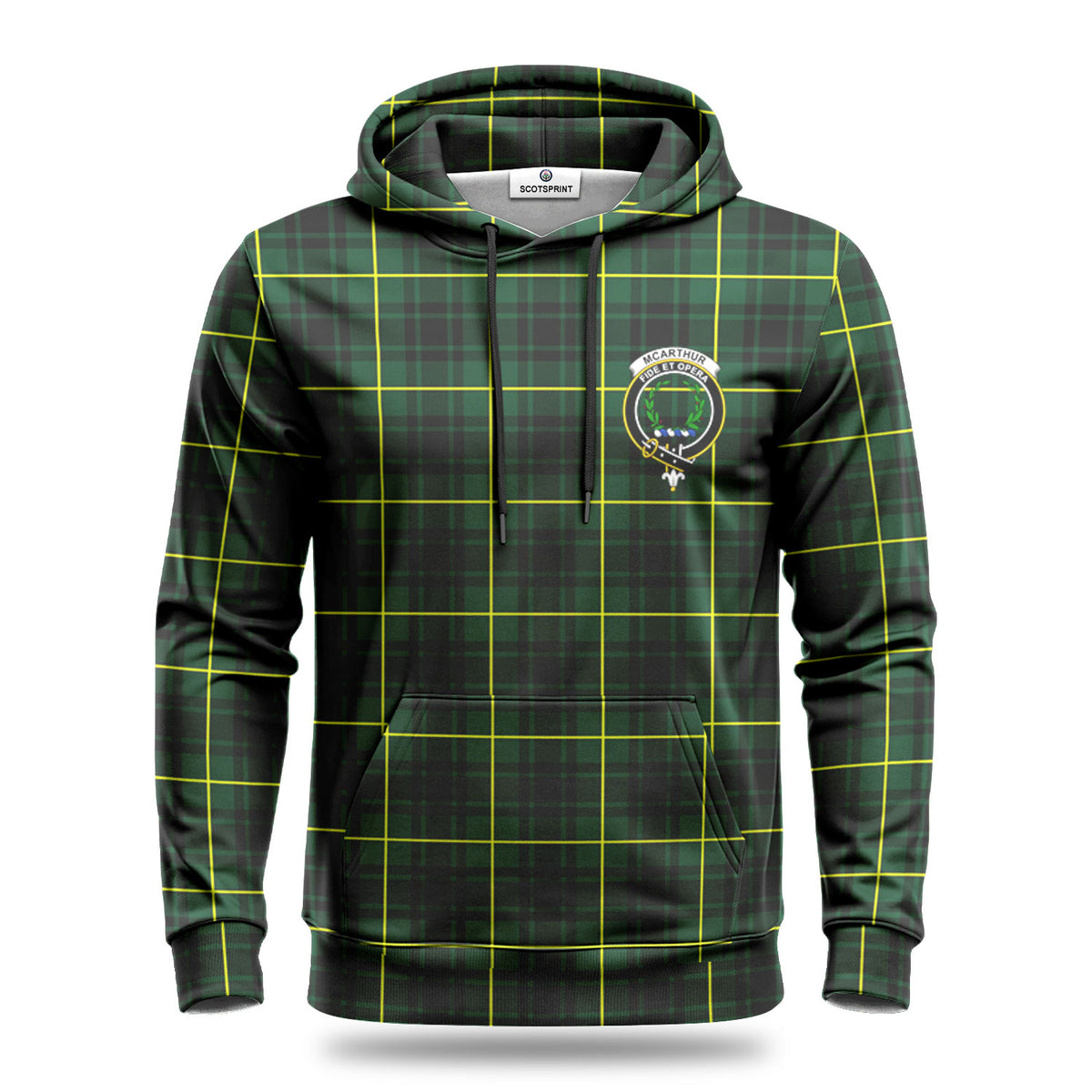 McArthur Modern Tartan Crest Hoodie