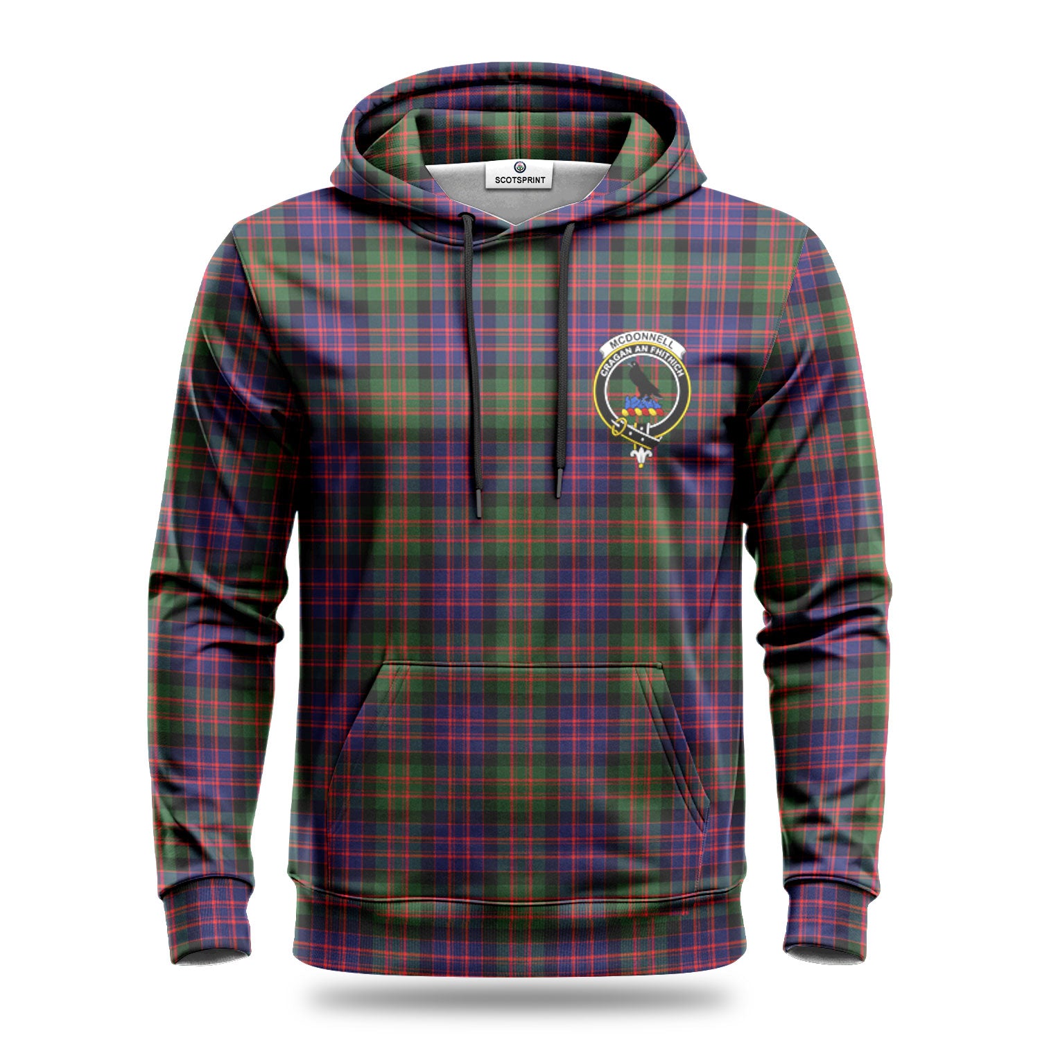 McDonnell of Glengarry Modern Tartan Crest Hoodie