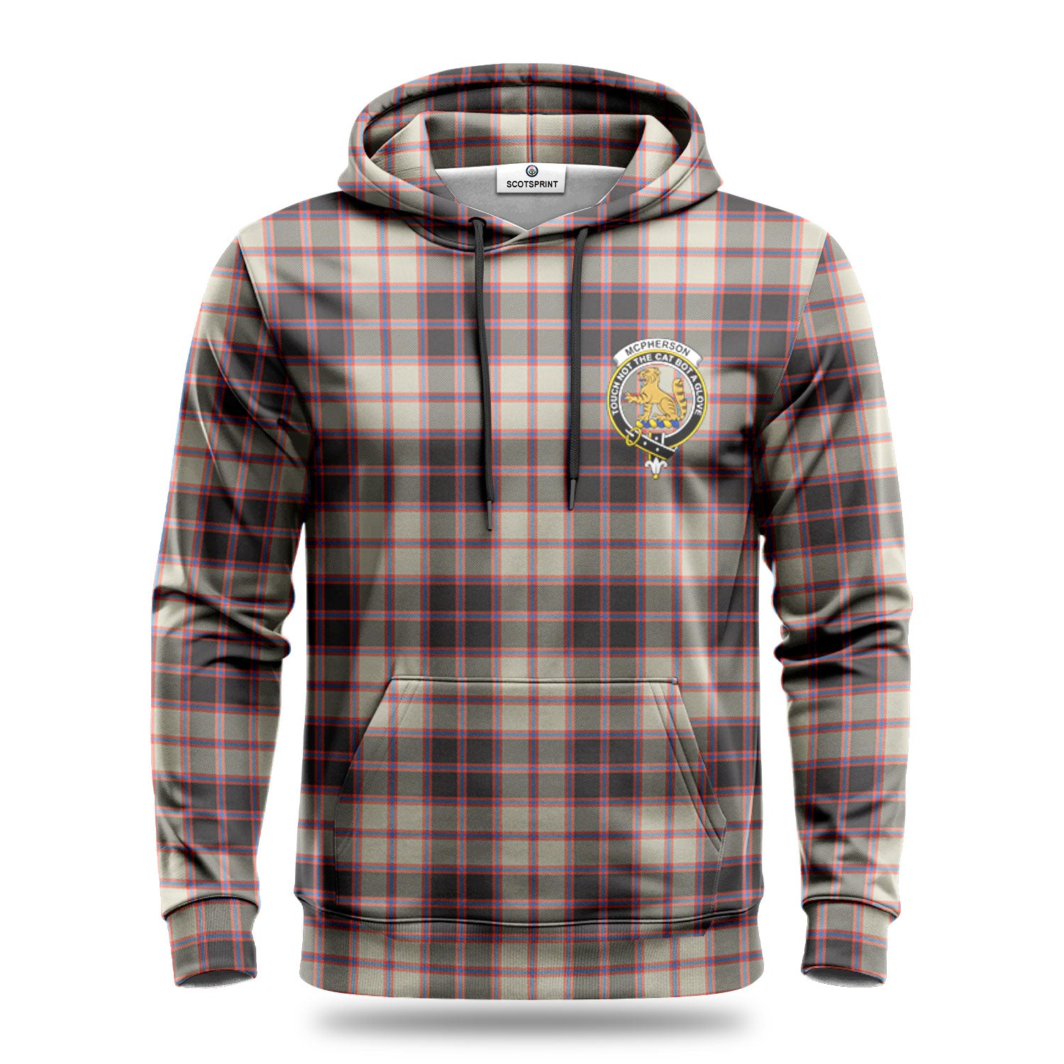 McPherson Hunting Ancient Tartan Crest Hoodie