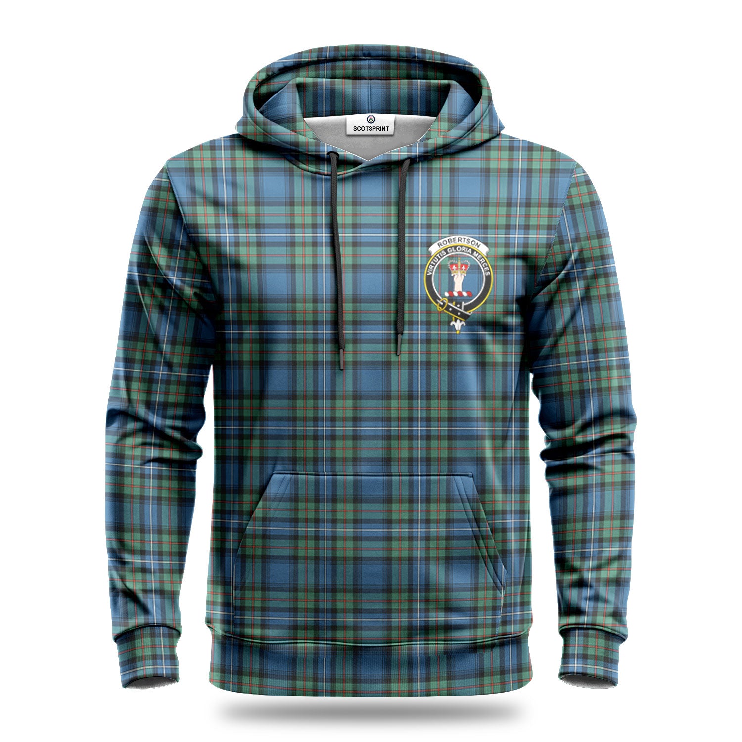 Robertson Hunting Ancient Tartan Crest Hoodie