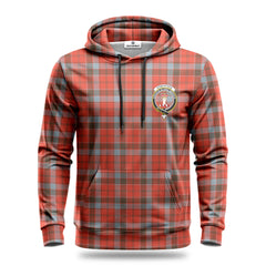 Robertson Weathered Tartan Crest Hoodie