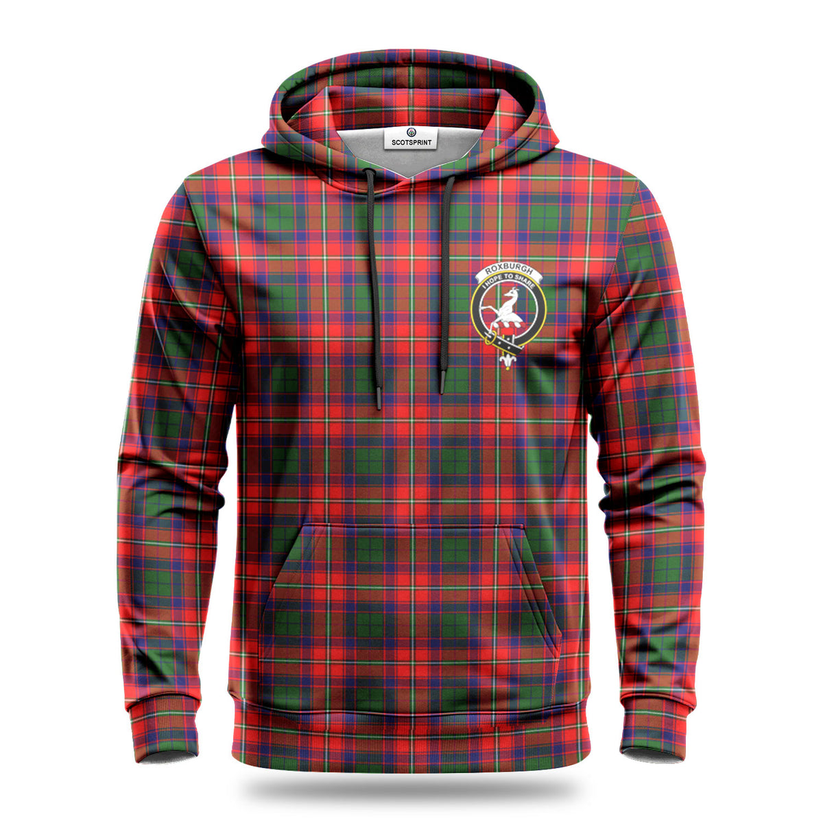 Roxburgh District Tartan Crest Hoodie