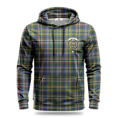 Scott Green Modern Tartan Crest Hoodie