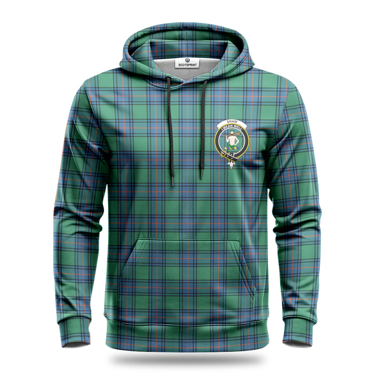 Shaw (of Sauchie) Ancient Tartan Crest Hoodie