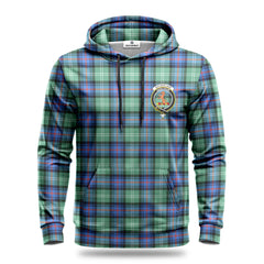 Sutherland Old Ancient Tartan Crest Hoodie