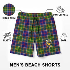 Arnott Tartan Crest Men's Beach Shorts