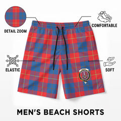 Blane Tartan Crest Men's Beach Shorts