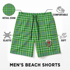 Currie Tartan Crest Men's Beach Shorts