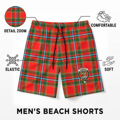 Drummond of Perth Tartan Crest Men's Beach Shorts