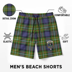 Ferguson Tartan Crest Men's Beach Shorts