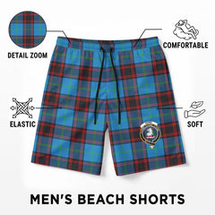 Home Ancient Tartan Crest Men's Beach Shorts