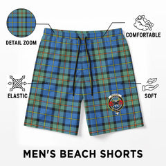 MacLeod of Harris Ancient Tartan Crest Men's Beach Shorts