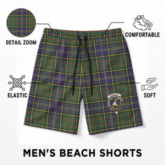 MacMillan Hunting Modern Tartan Crest Men's Beach Shorts