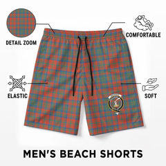 Matheson Ancient Tartan Crest Men's Beach Shorts